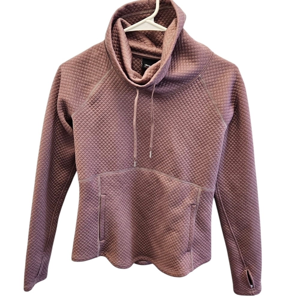 Marmot Annie Quilted Cowl Neck Blush Pink Womens Pullover Top